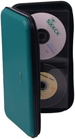 CD DVD Case, 72 Capacity Heavy Duty Wallet, DVD CD Case Holder for Car, Hard Shell Sturdy case, CD Disk Holder, DVD disc Binder, Booklet, Protective Blu-ray Wallet (72 Capacity,Dark green) - Image 6