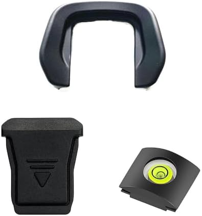 Camera Eyecup + Bubble Spirit Level + Hot Shoe Cover Kit for Canon EOS R by Keabroir