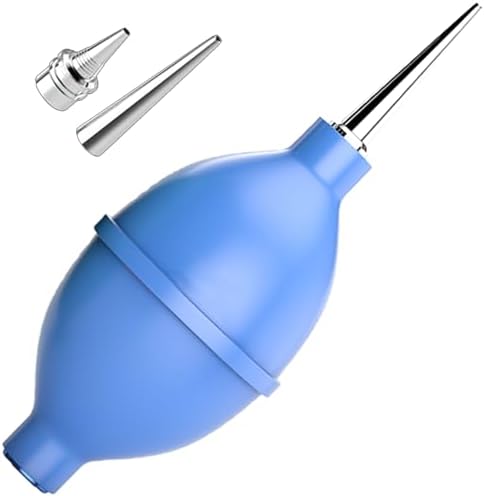 Strong Air Blower Blaster Pump Dust Cleaner Include Micro Fiber Cleaning Cloth, Bulb Blower for Digital SLR Lens Sensor LCD Screens Musical Instruments Keyboards Telescope Filtersl(Blue) by Unknown