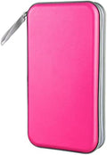 Siveit CD DVD Cases 96 Capacity Disc Storage Binder for Car(Hot Pink) by Siveit