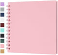 Scrapbook Album 7x7 Inches 40 Pages Hardcover Kraft Paper Pink by Bonyomor