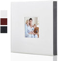 Leather Scrapbook Album DIY Set Scrap Book Album Hardcover Pictures Book 10.5"x10.5",DIY,Handmade for Anniversary,Family Memories,Couples,Friend&Baby,Accommodates 3x5 to 8x10 Photos (Leather-white) by Unknown
