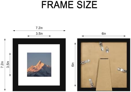 6x6 Picture Frame Set of 4 with Real Glass, Wall & Tabletop Display - Image 4