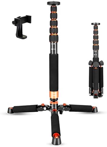 Koolehaoda 69" Aluminum Camera Monopod with Tripod Base, 6 Sections by Koolehaoda