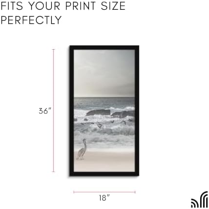 Americanflat 18x36 Poster Frame - Engineered Wood - Black - Image 2