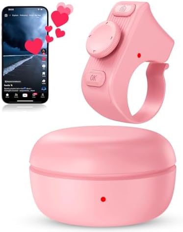 duskeep Bluetooth Scrolling Ring for TikTok, Camera Shutter, Charging Case by duskeep