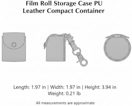Compact PU Leather Film Roll Case for 35mm & 120 Format - Retro Style Storage Pouch with Keychain Loop - Image 7