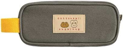 Monolike Unmatched Friends Butter Pencil Case, Gray - Structured Square Desk Organizer, Large Capacity Aesthetic Stationery Pouch & Makeup Brush Bag by Onlythingsilike