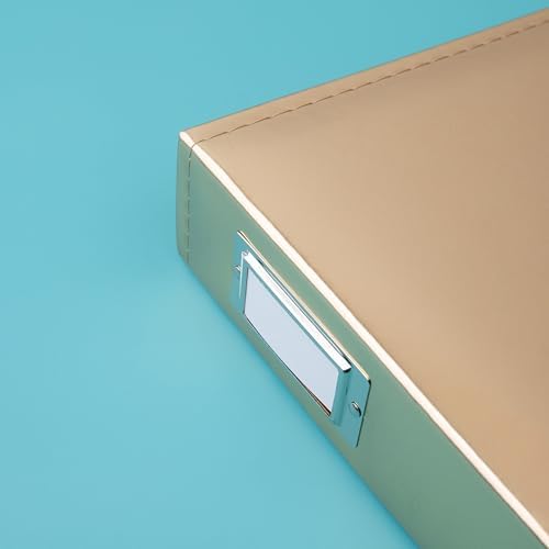 We R Memory Keepers 12x12 Gold Faux Leather Photo Album, Three Ring Binder, Protective Page Protectors, 5 Inserts, Scrapbooking Supplies - Image 4
