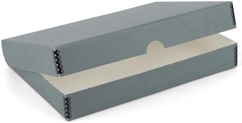 Lineco Clamshell Archival Storage Box, 13.5x19.5x1.75 Inch, Gray by Lineco