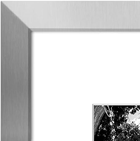 Americanflat 11x14 Picture Frame - Matted to 5x7 - Engineered Wood - Silver - Image 6