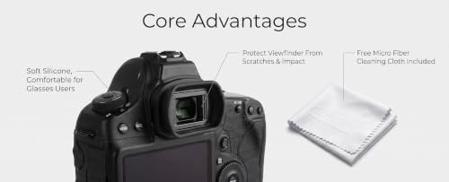 Long Soft Viewfinder Eyecup Eyepiece with Micro Fiber Cloth for EOS 5D Mark IV 5D Mark III 5DS R 5DS 7D 7D Mark II 1Dx Mark II 1Ds Mark III 1D Mark IV 1D Mark III - Image 7