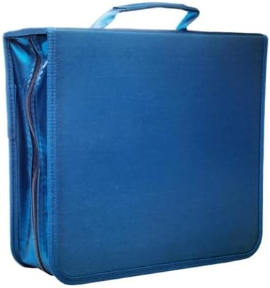 256 Capacity CD/DVD case Wallet, Storage,Holder,Booklet （Blue） by Rekukos