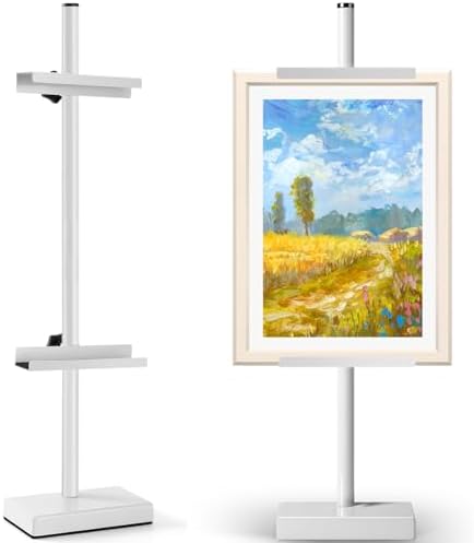 Rofio Adjustable Tabletop Easel, Picture Frame & Sign Display Stand, White by Rofio