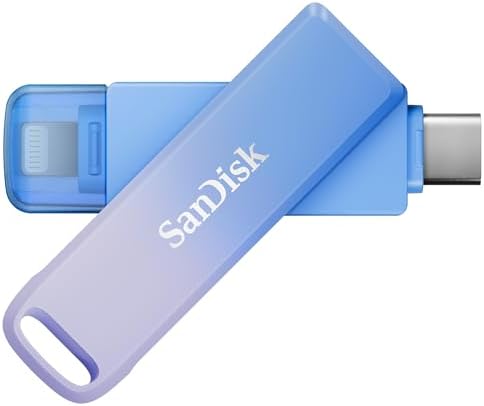 SANDISK 256GB Creator Phone Drive - for iPhone, iPad, Laptop & Mac - Includes USB Type-C and Lightning Connectors - Automatic Backup, 3 Months of Adobe Lightroom Included - SDIXD0N-256G-GN6TP by Unknown