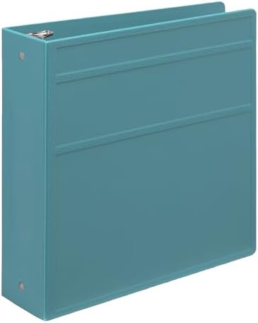 Carstens 3-Inch Heavy Duty 3-Ring Binder - Side Opening, Powder Blue, Durable Plastic, Precision No-Gap Rings, Waterproof Cover, No Pockets, Holds 400 US Letter Sheets, BPA-Free, Made in USA (1744-3R) - Image 2