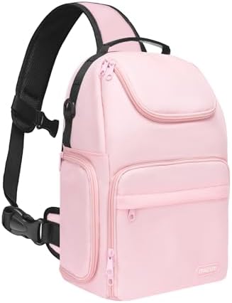 MOSISO Camera Sling Bag, Camera Case Crossbody Photography Bag, Pink by MOSISO
