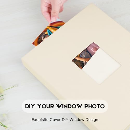 Aevdor 8.5x11 Photo Album, Holds 72 Photos, Linen Cover, Beige - Image 6
