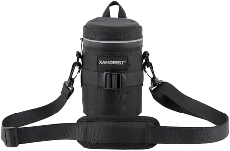 Camera Lens Case Lens Bag Compatible (4.13" x 7.28"(Nylon, Black)) by XAMOREST