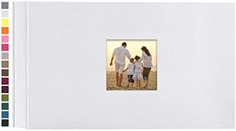 potricher Photo Album 4x6 Pictures, 100 Pockets, Linen Cover, White by potricher