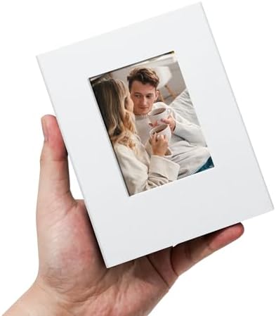 Small 4x6 Photo Album 100 Pockets Linen Cover White by Remowith