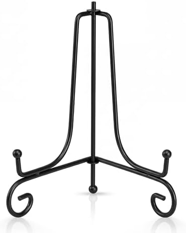 Artliving Plate Stands for Display, 7 Inch Black Iron Easel Plate Display Photo Holder Stand, Displays Picture Frames, Decorative Plates, Tablets and Art (2 pack) by Artliving