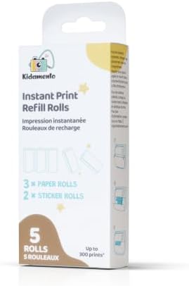 kiimento Instant Print Kids Camera Original BPA-Free BPS-Free Thermal Printing Paper Roll Refill Set 57mm 2 1/4 Inch Width up to 300 Prints - Camera not Included - Image 2