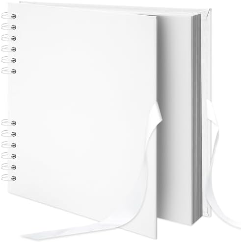 Scrapbook Photo Album DIY 8x8 Inch Thick Kraft 40 Pages White by Remowith