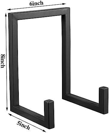 2 Pcs Large Plate Stands for Display Metal Frame Holder, Black, 8 Inch - Image 2
