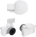 JJC Cold Shoe Wind Muff for Sony ZV-E10 II ZVE10 ZV-1F ZV-1 II ZV-E1, White by JJC