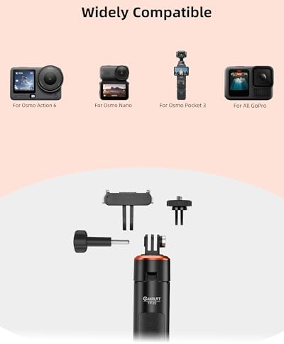53" Osmo Action Floor Tripod Stand, for DJI Action 6, Osmo Nano, GoPro - Image 4