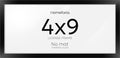Homeforia 4x9 Black Business License Frame, High-End Metal, Glass by Homeforia