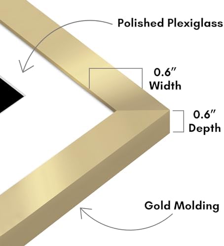 Americanflat 11x14 Picture Frame 5-Pack - Matted to 8x10 - Gold - Image 3