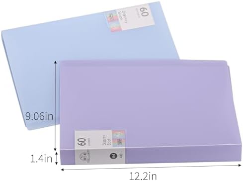 2Pcs Binder with Plastic Sleeves，A4 Art Portfolio Display 120 Pages, Portfolio Folder for Certificate Binder Organizer - Image 2