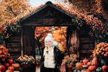 Kate Fall Backdrop Thanksgiving Backdrops for Photography Fall Maple Leaves Pumpkin Barn Door Backgrounds, 10x6.5ft - Image 3