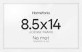Homeforia 8.5x14 Black Oak Marriage License Frame, High-End Wood, Glass by Homeforia
