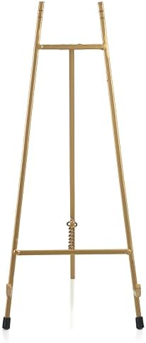 Red Co. 15” Tall Modern Metal Tripod Plate Stand and Art Holder Easel, Gold - Image 7
