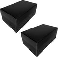 Lineco, Black Archival Hinged Lid Photo Box 5.5"x7.75"x12", 2 Pack by Lineco