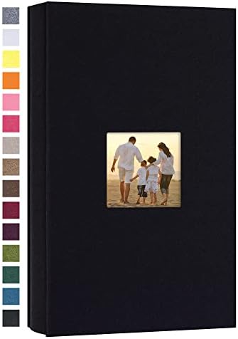 potricher Photo Album 4x6 Pictures, 300 Pockets, Linen Cover, Black by potricher