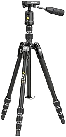 Vanguard VEO3T204ABP Aluminum Travel Tripod with Ball Head, Removeable Pan Handle, and Quick Shoe with Built-in Smartphone Holder by Vanguard