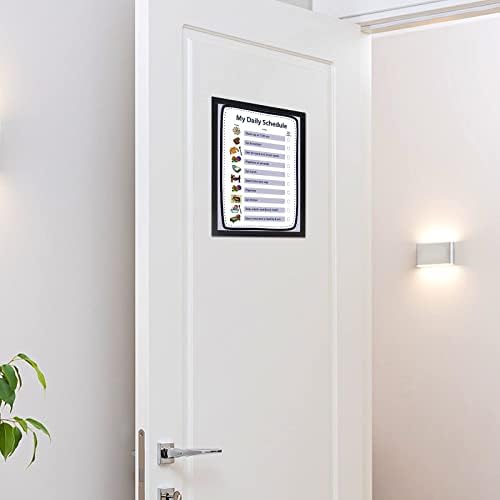 CRUGLA 8.5x11 Magnetic Frame Sheet with Self Adhesive Backing, Poster Certificate Carft Picture Photo Frame for Refrigerator Office Glass Window Door Cubicle Tile, 12 Pack - Image 5