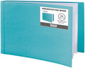 Dunwell 8.5x11 Portfolio Binder, Horizontal, Aqua, 24 Pockets, Poly by Dunwell