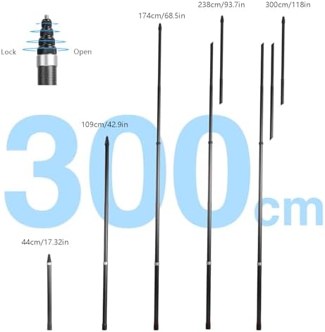 118" Carbon Fiber Invisible Selfie Stick & Tripod for Panoramic Camera - Image 4
