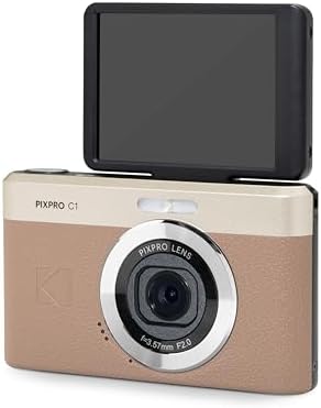 KODAK PIXPRO C1 13MP Compact Digital Camera, 26mm Fixed Lens, Brown - Image 5