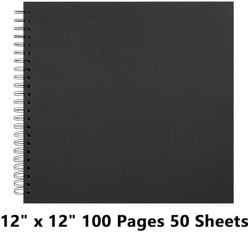 DIY Scrapbook Photo Album,100 Pages,12x12 Inch,Black - Image 5