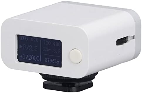 Camera Light Meter Photography Reflection Photometer with 0.96 Inch OLED Display and Shutter Priority Mode - 45 Degree Average Metering - Built in 300mAh Battery with USB Cable - Image 3