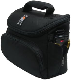 AC260 Digital Point and Shoot Premium Camera Case For Canon, Sony, Nikon, Olympus, Fuji Cameras , Black , Small - Image 5