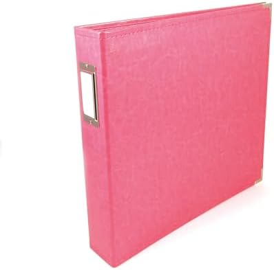 We R Memory Keepers 12x12 Photo Album - Faux Leather with 5 Page Protectors and Spine Label - Snag-Free D-Ring Scrapbooking Memory Album, Acid-Free, Strawberry by WeRMemoryKeepers