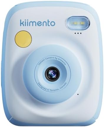kiimento Instant Print Digital Camera, Ink-Free Thermal Printing with 4 Color-Themed Paper Options, 2.4” HD Screen, Selfie Lens, 48MP Photo, 1080p Video, 32GB Memory Card – Model P2 (Sky Blue) by kiimentoFormerlyKidamento