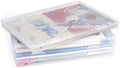 4 Pack Clear Photo Storage Box for 8 x 10 Photos, Pictures & A4 Paper by FUIJOL